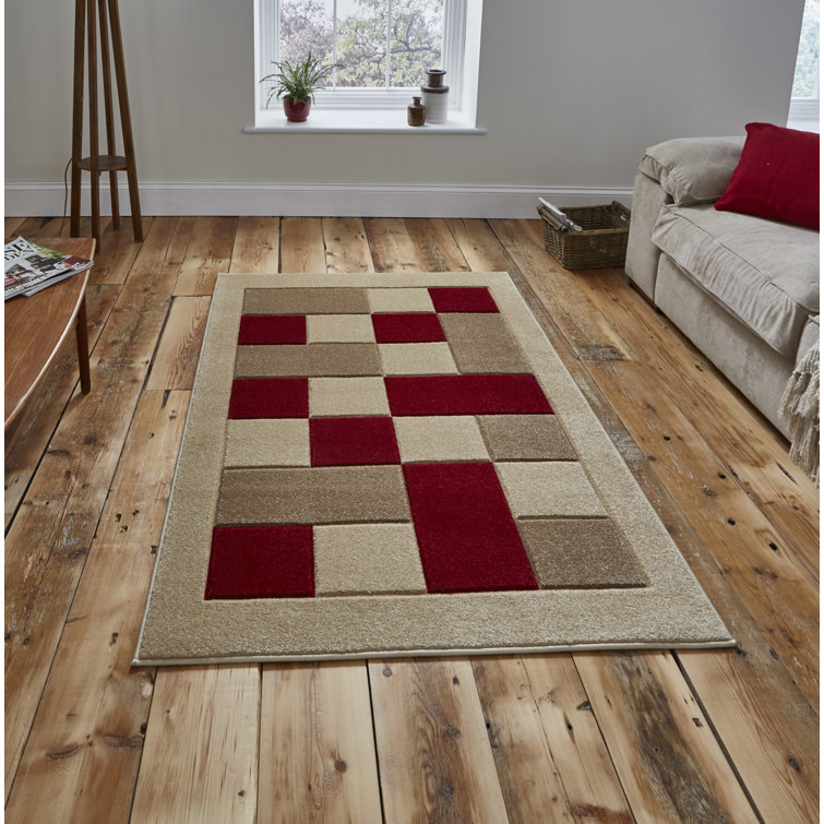 Zipcode Design Elijah Beige/Red Rug & Reviews | Wayfair.co.uk